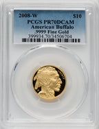 2008-W $10 Quarter-Ounce Gold Buffalo PCGS PR70 (763725003)