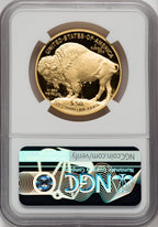 2016-W $50 One-Ounce Gold Buffalo 10th Anniversary Mike Castle Signature NGC PF70
