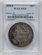 1895-S $1 Morgan Dollar PCGS VF35