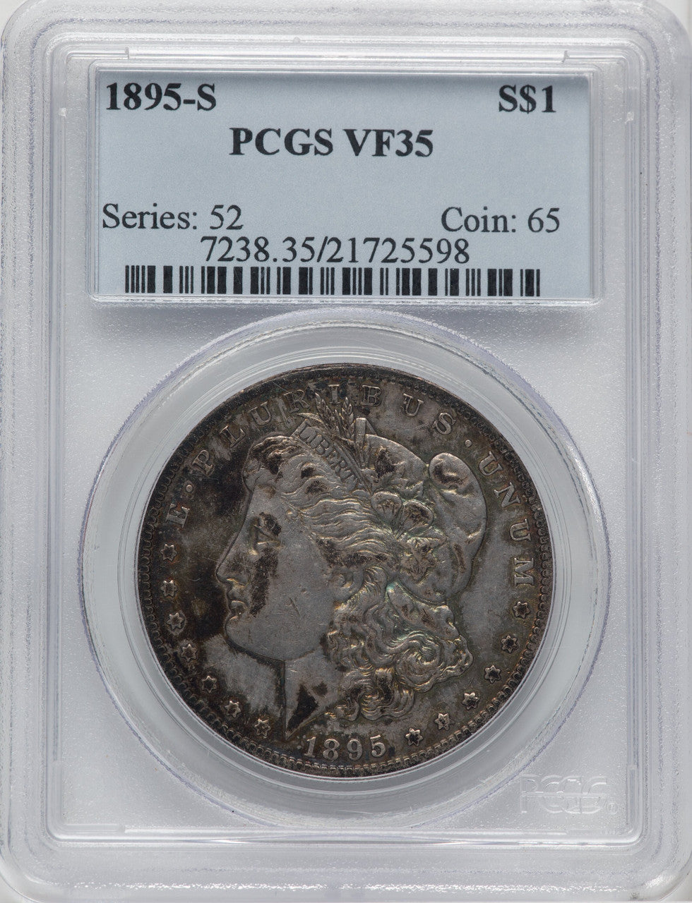 1895-S $1 Morgan Dollar PCGS VF35
