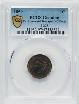 1859 P1C J-228 Genuine Patterns Genuine PCGS MS60