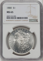 1880 $1 Morgan Dollar NGC MS65