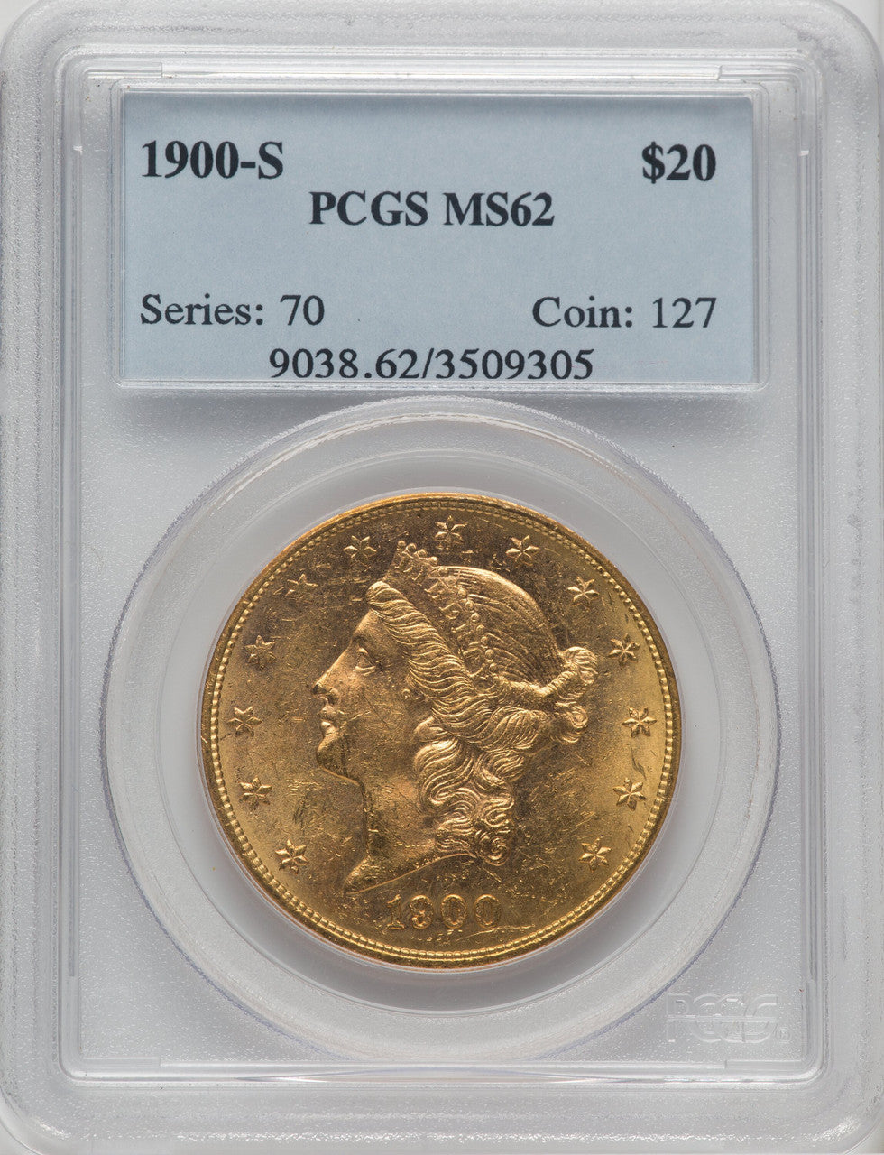 1900-S $20 Liberty Double Eagle PCGS MS62 (763621018)