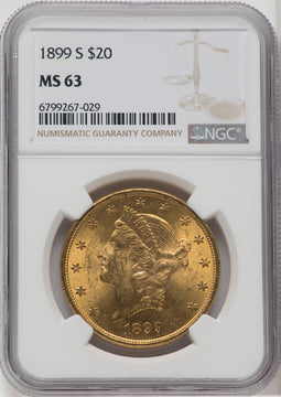 1899-S $20 Liberty Double Eagle NGC MS63 (173860412)