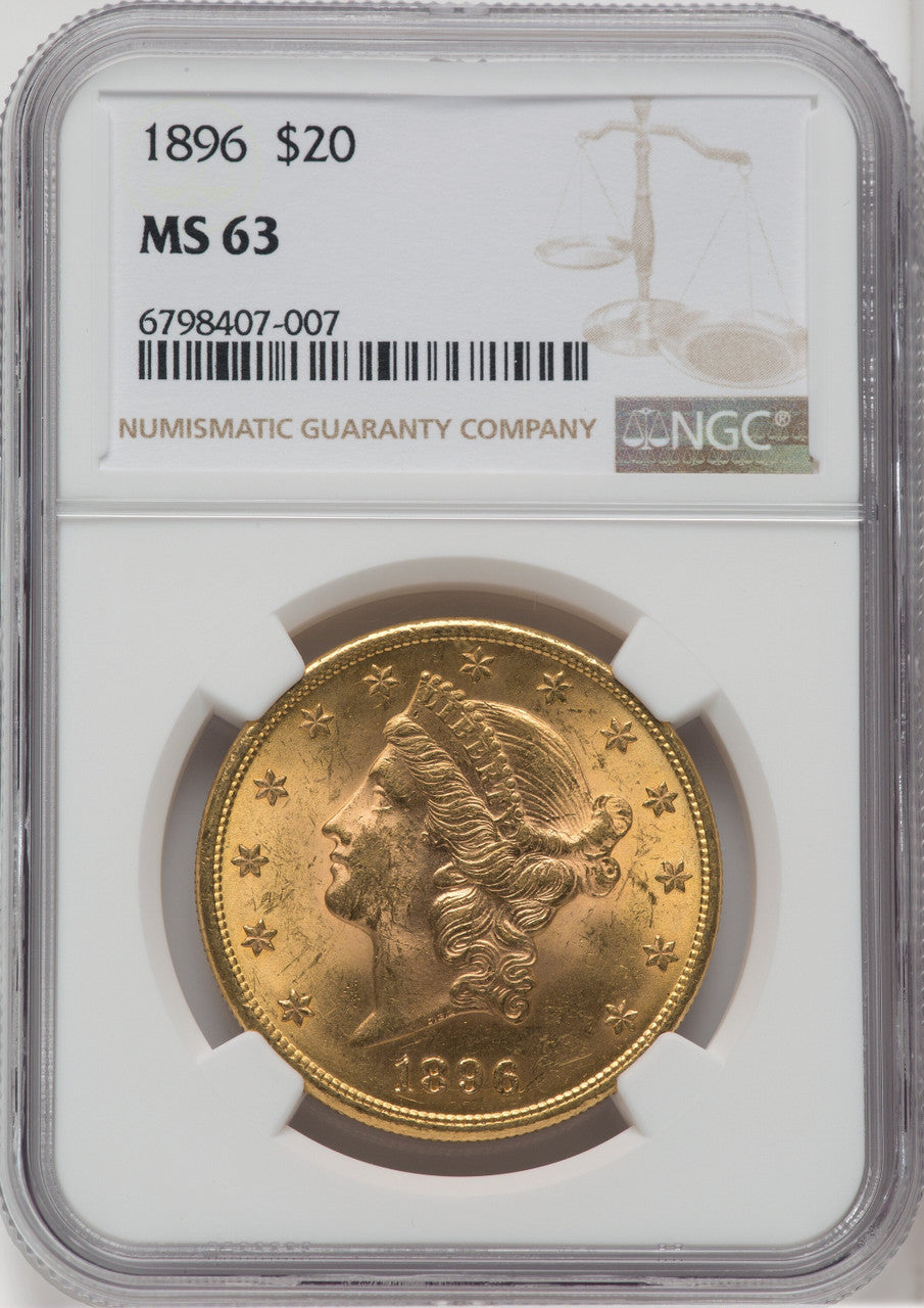 1896 $20 Liberty Double Eagle NGC MS63 (571684048)
