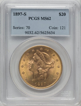 1897-S $20 Liberty Double Eagle PCGS MS62 (763635084)