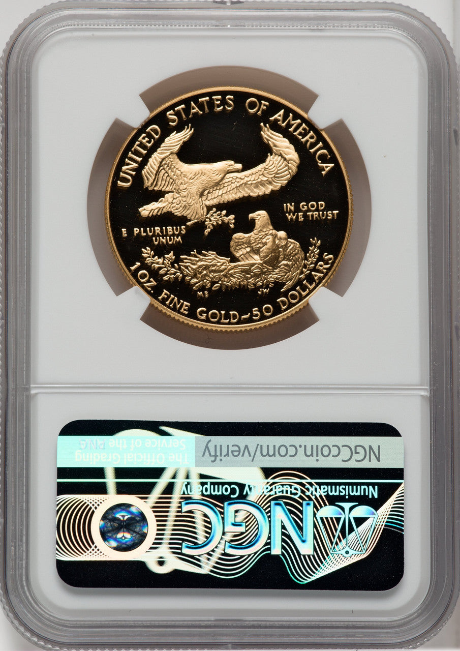 1989-W $50 One-Ounce Gold Eagle NGC PF70