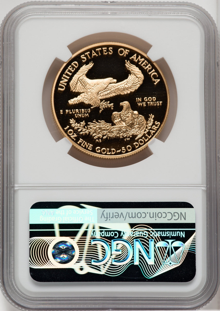 2001-W $50 One-Ounce Gold Eagle NGC PF70