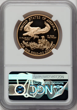 2003-W $50 One-Ounce Gold Eagle Brown Label NGC PF70