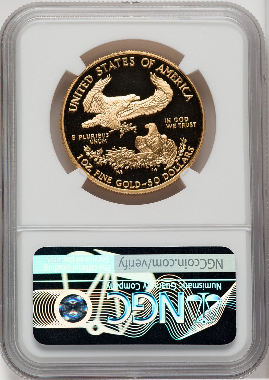 2008-W $50 One-Ounce Gold Eagle NGC PF70