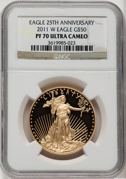 2011-W $50 One-Ounce Gold Eagle NGC PF70