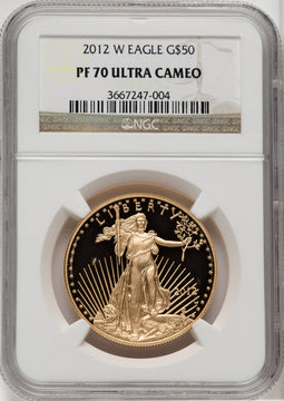 2012-W $50 One-Ounce Gold Eagle NGC PF70
