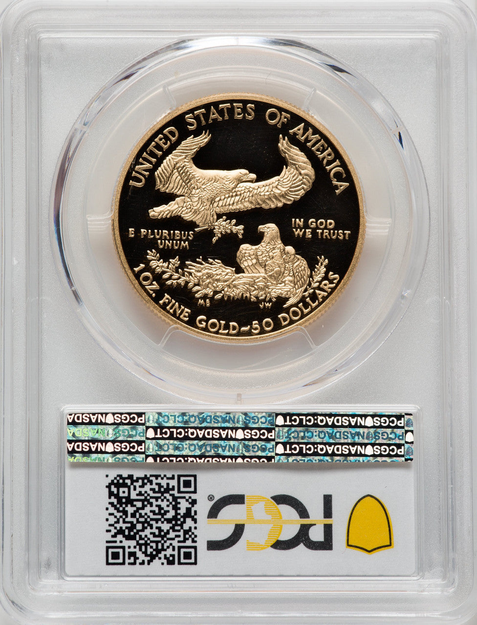 2016-W $50 One-Ounce Gold Eagle 30th Anniversary PCGS PR70