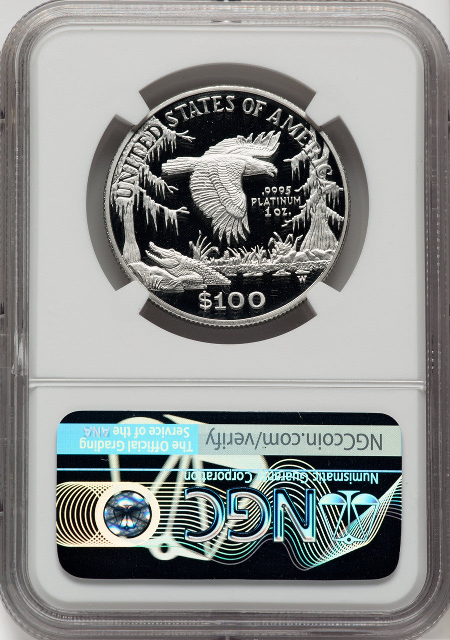 1999-W $100 One-Ounce Platinum Eagle Statue of Liberty NGC PF70