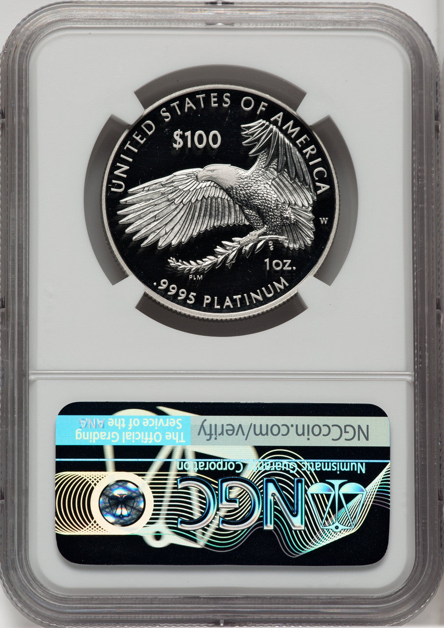 2021-W $100 One-Ounce Platinum Eagle Freedom of Religion NGC PF70
