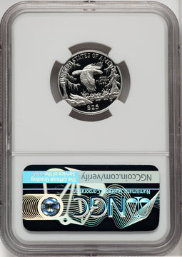 1999-W $25 Quarter-Ounce Platinum Eagle Statue of Liberty Brown Label NGC PF70
