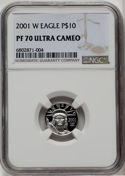 2001-W $10 Tenth-Ounce Platinum NGC PF70