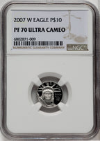 2007-W $10 Tenth-Ounce Platinum Eagle Brown Label NGC PF70
