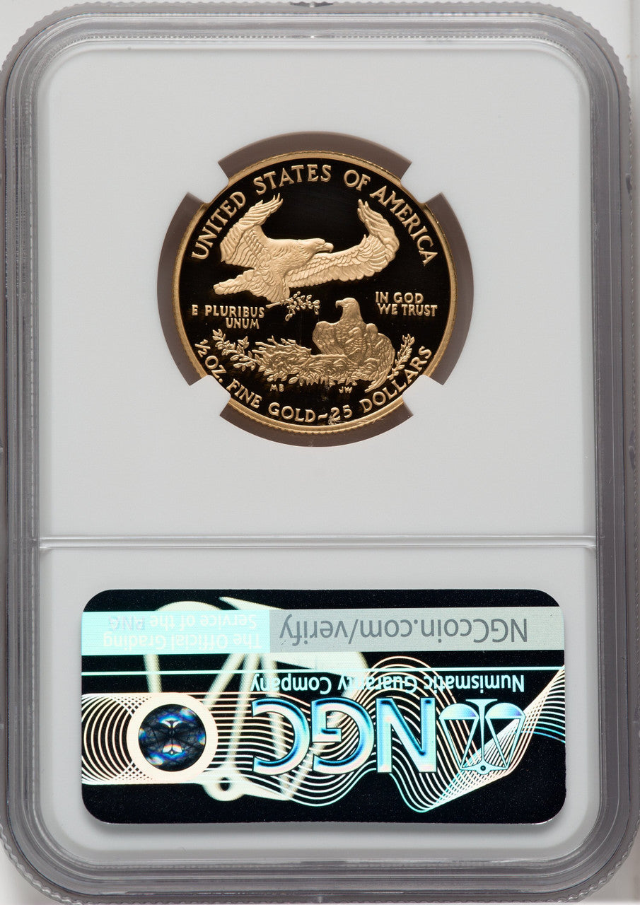 2008-W $25 Half-Ounce Gold Eagle NGC PF70