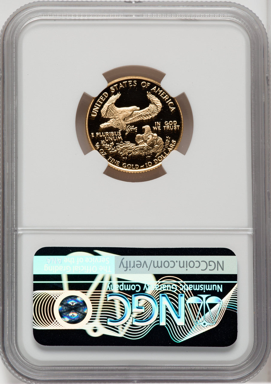 1991-P $10 Quarter-Ounce Gold Eagle NGC PF70