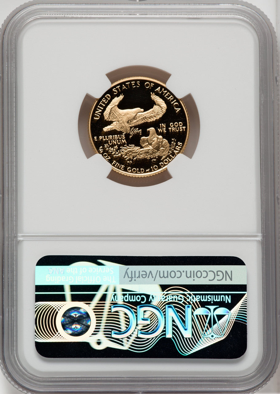 1990-P $10 Quarter-Ounce Gold Eagle NGC PF70