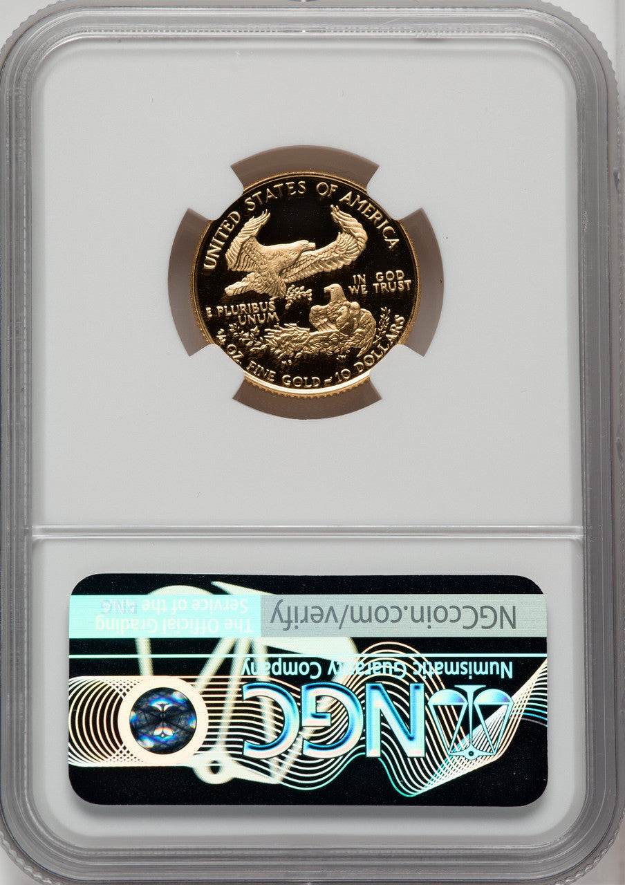 1989-P $10 Quarter-Ounce Gold Eagle NGC PF70