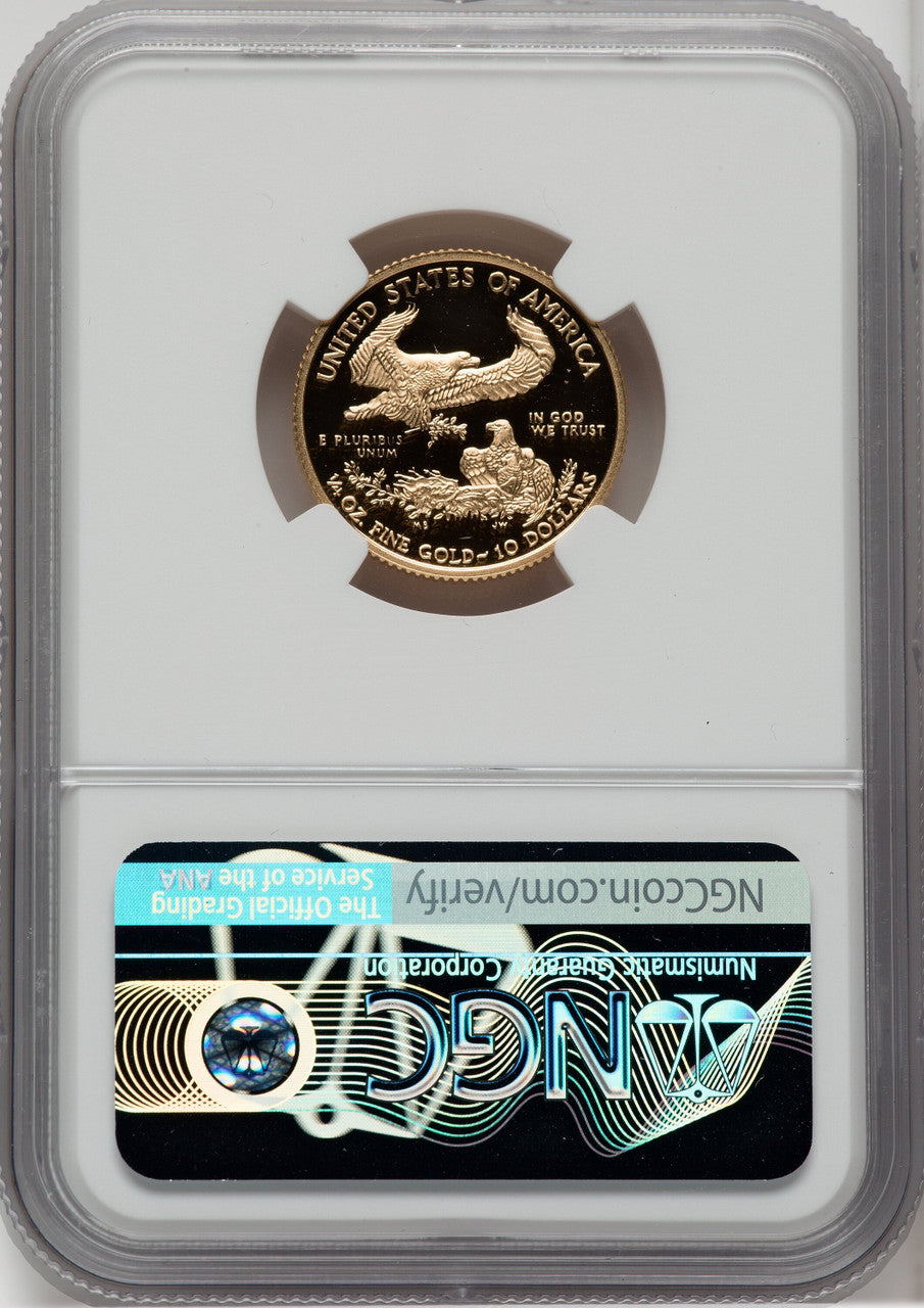 2019-W $10 Quarter-Ounce Gold Eagle First Day of Issue NGC PF70