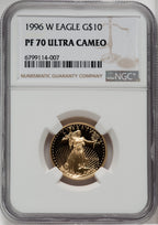 1996-W $10 Quarter-Ounce Gold Eagle NGC PF70