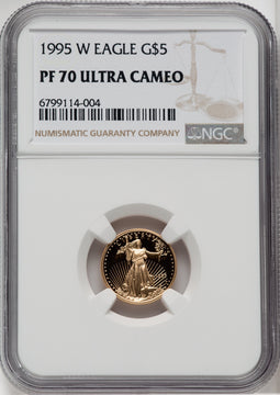 1995-W $5 Tenth-Ounce Gold Eagle NGC PF70