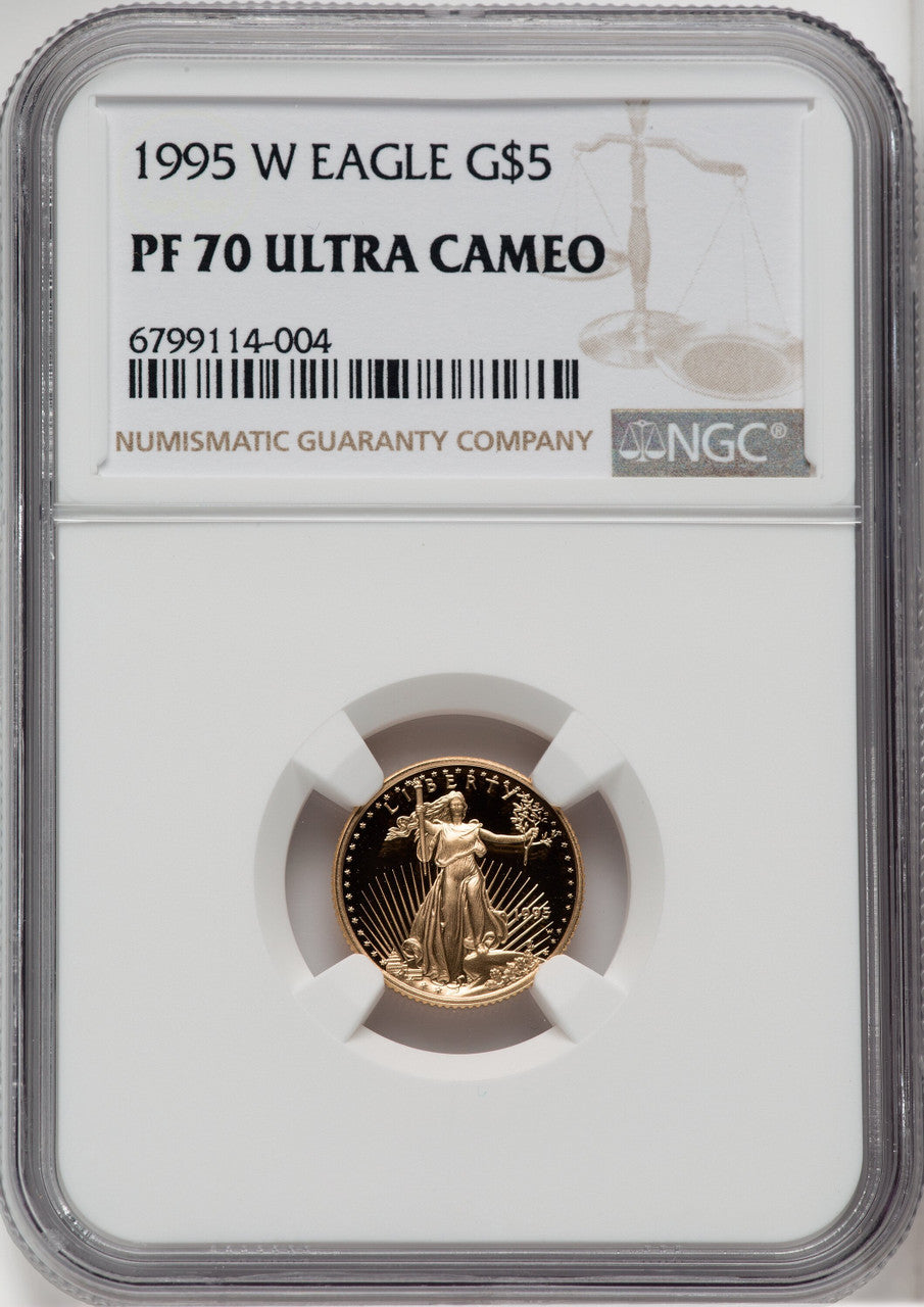 1995-W $5 Tenth-Ounce Gold Eagle NGC PF70