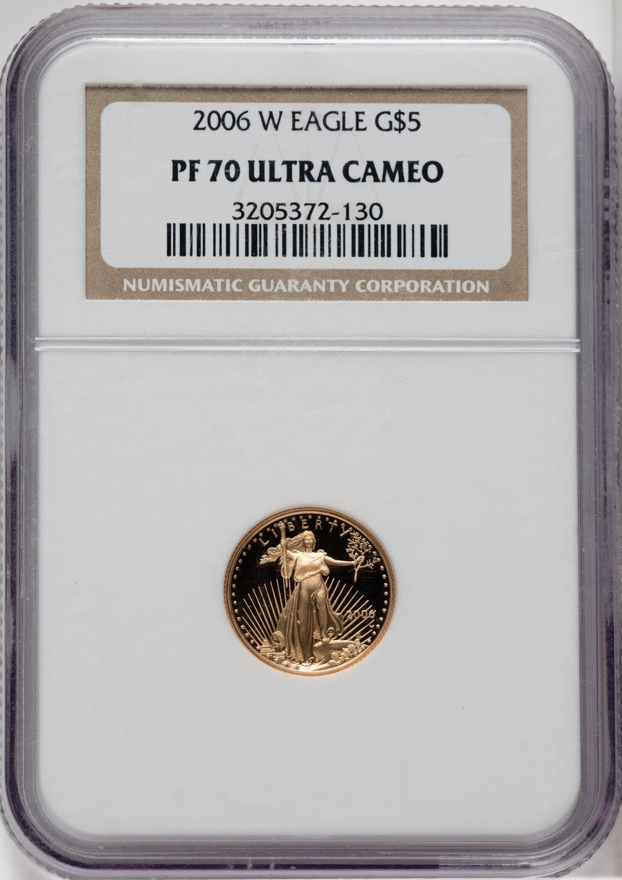 2006-W $5 Tenth-Ounce Gold Eagle NGC PF70