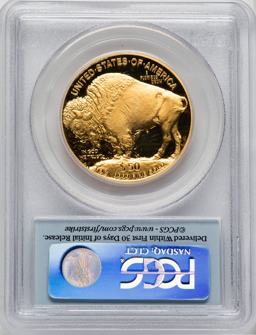 2007-W $50 One-Ounce Gold Buffalo First Strike PCGS PR70