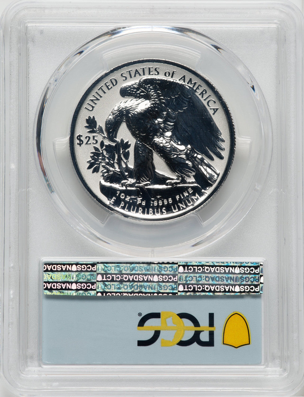 2019-W $25 Palladium Reverse Proof First Day of Issue PCGS PR70 (518342007)