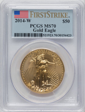 2014-W $50 One-Ounce Gold Eagle First Strike PCGS MS70