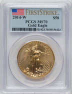 2014-W $50 One-Ounce Gold Eagle First Strike PCGS MS70