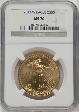 2013-W $50 One-Ounce Gold Eagle NGC MS70