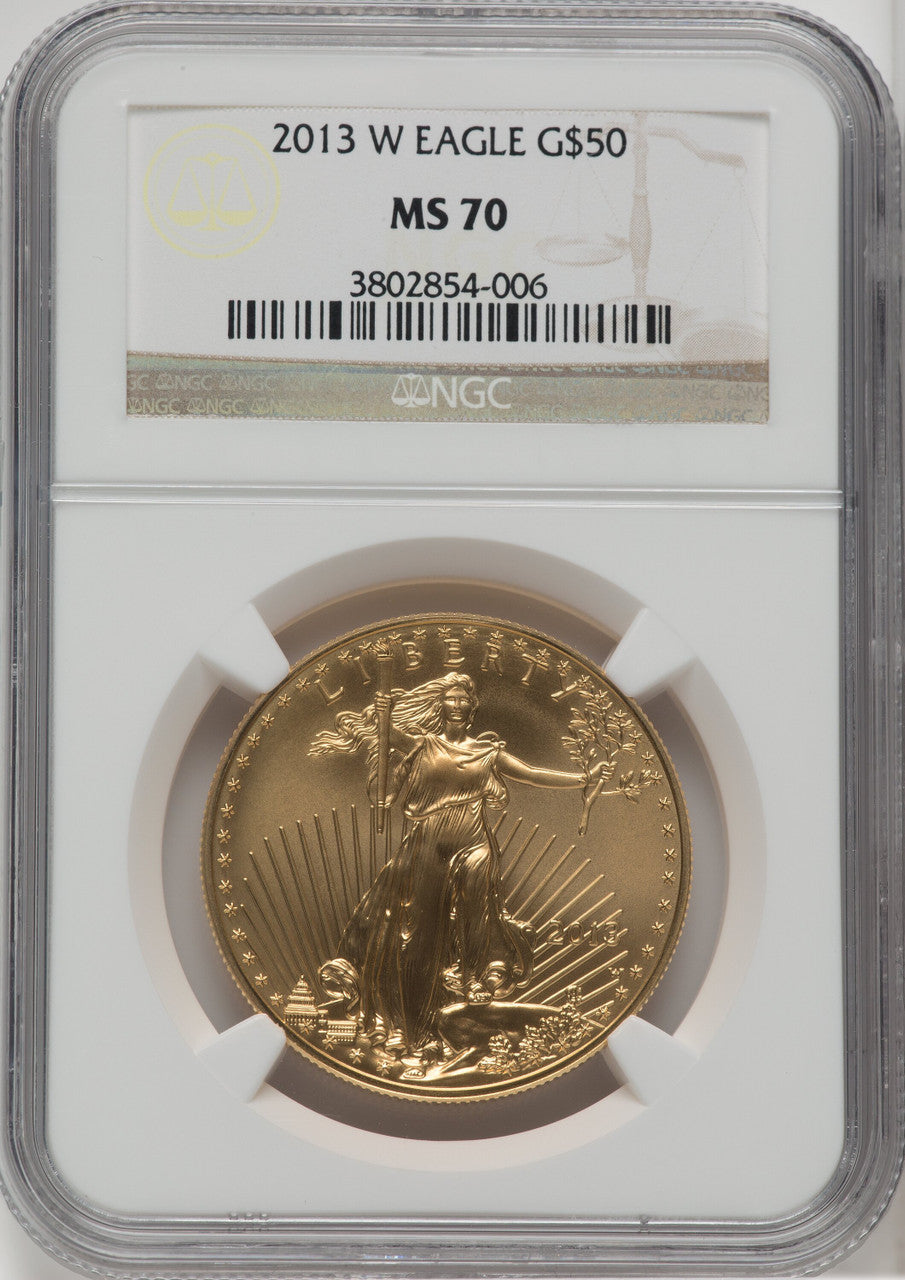2013-W $50 One-Ounce Gold Eagle NGC MS70