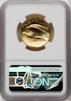 2009 $20 One-Ounce Gold Ultra High Relief Twenty Dollar Kenneth Bressett NGC MS70