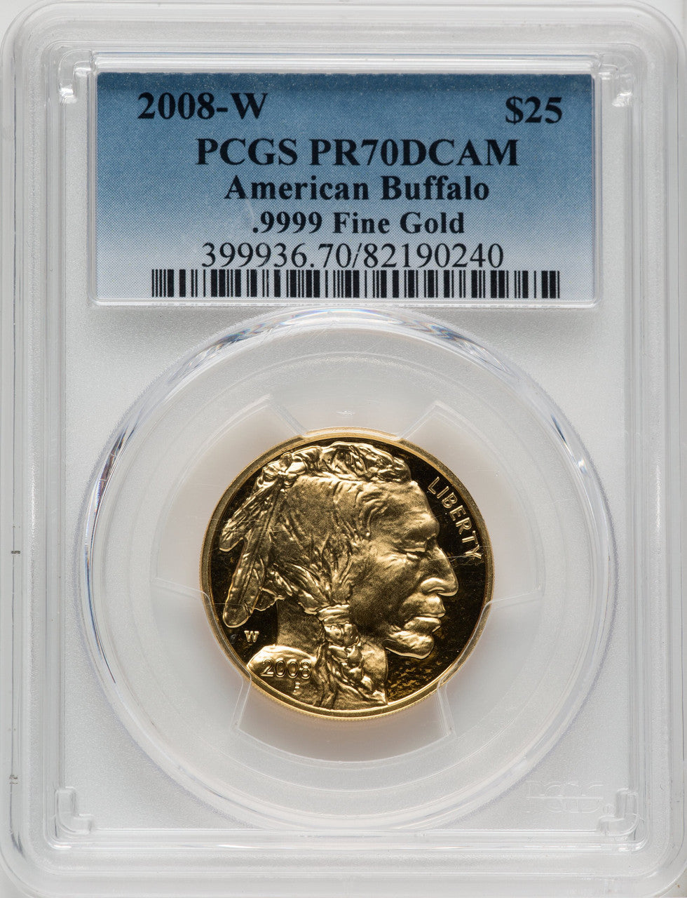 2008-W $25 Half-Ounce Gold Buffalo PCGS PR70