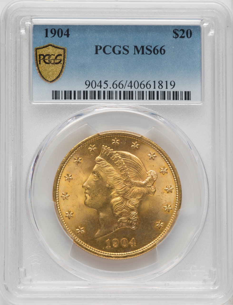 1904 $20 Liberty Liberty Double Eagle PCGS MS66 (764009065)