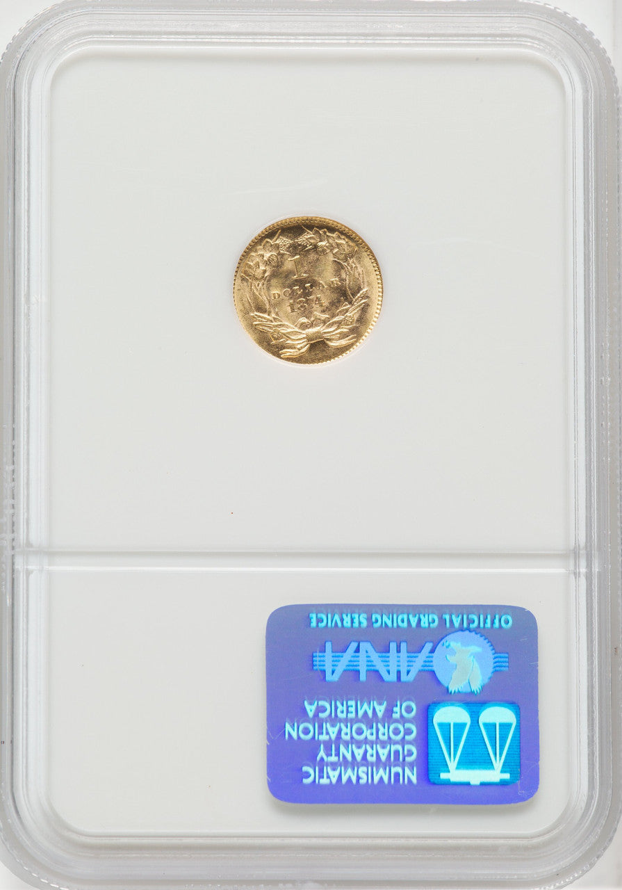 1874 G$1 Gold Dollar NGC MS63
