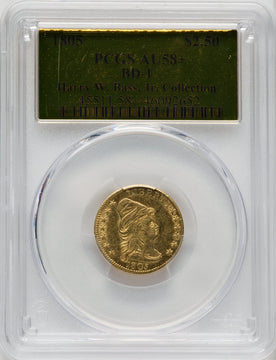1805 $2.50 BD-1 Early Quarter Eagle PCGS AU58+