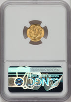 1854 G$1 Type Two Gold Dollar NGC MS65