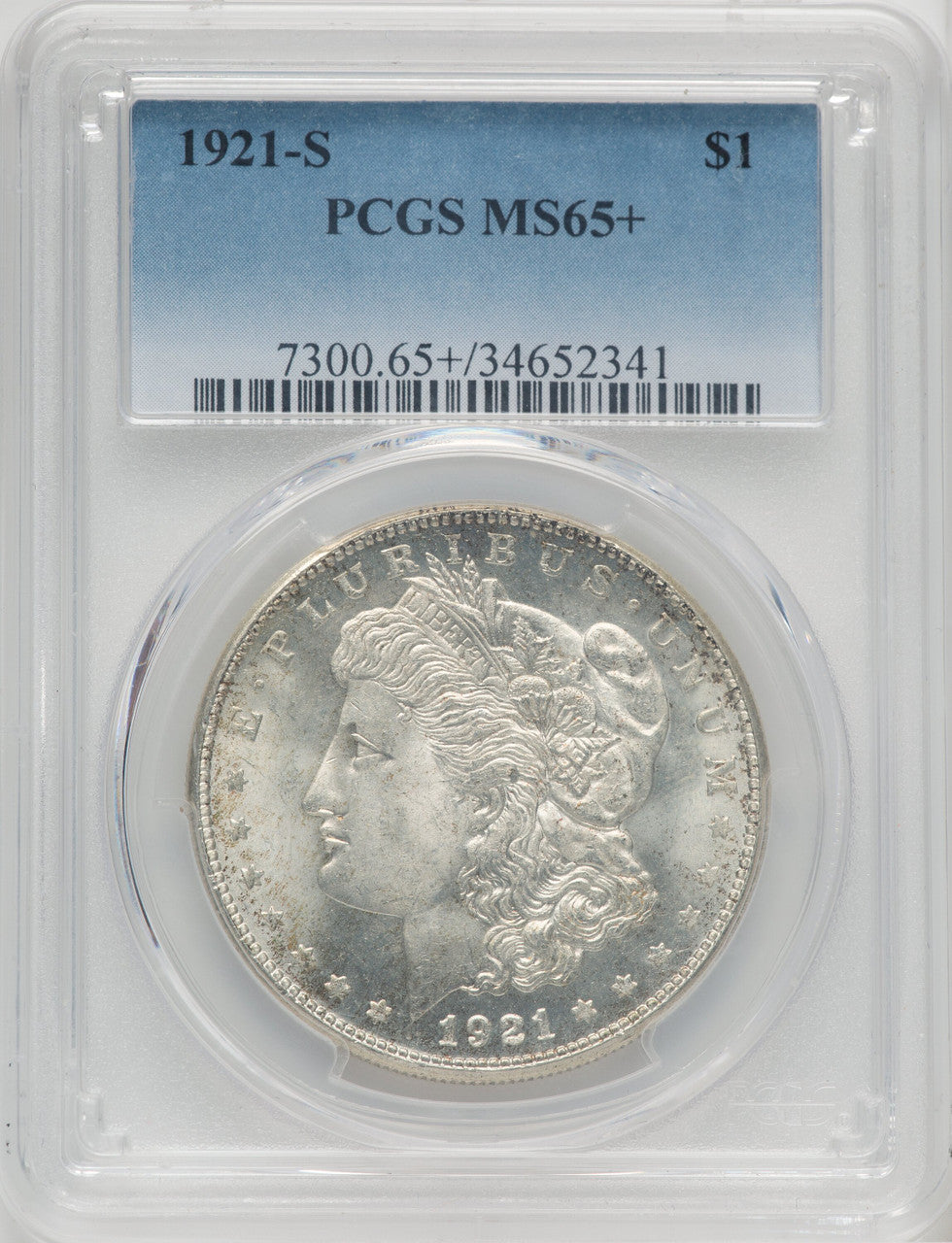 1921-S $1 Morgan Dollar PCGS MS65+