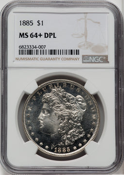 1885 $1 Morgan DMPL Morgan Dollar NGC MS64+