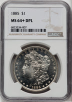 1885 $1 Morgan DMPL Morgan Dollar NGC MS64+