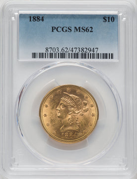 1884 $10 Liberty Eagle PCGS MS62