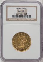 1856 $10 Liberty Eagle NGC AU55