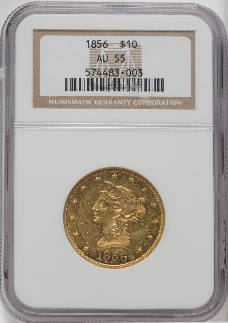 1856 $10 Liberty Eagle NGC AU55