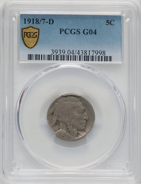 1918/7-D 5C Buffalo Nickel PCGS G4